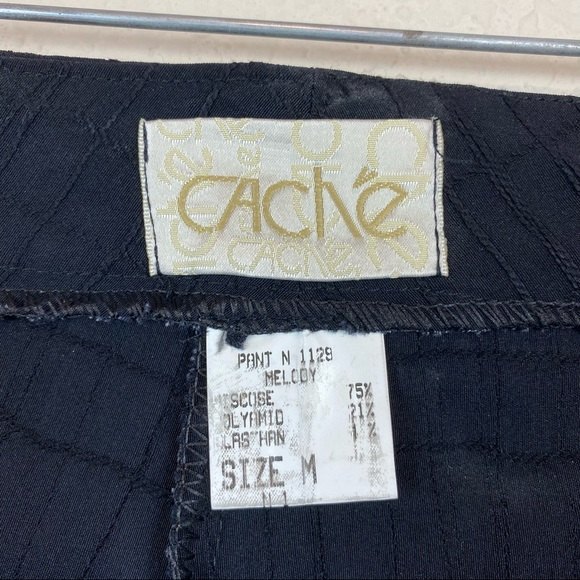 Cache Black Square Novelty Pattern Pants NWT - Picture 5 of 11